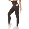 imageTHE GYM PEOPLE Womens Scrunch Butt Lifting Yoga Pants High Waisted Stretch Athletic Workout Leggings with PocketsBrown