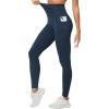 imageTHE GYM PEOPLE Womens Scrunch Butt Lifting Yoga Pants High Waisted Stretch Athletic Workout Leggings with PocketsNavy Blue