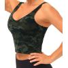 imageTHE GYM PEOPLE Womens Camo Longline Sports Bra Wirefree Padded Medium Support Yoga Bras Gym Running Workout Tank TopsGreen Camo