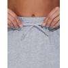 imageTHE GYM PEOPLE Womens Comfy Drawstring Sweat Skirts Cotton Linerless Work Lounge Golf Tennis Jersey Skirt with PocketsGrey