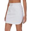 imageTHE GYM PEOPLE Womens Comfy Drawstring Sweat Skirts Cotton Linerless Work Lounge Golf Tennis Jersey Skirt with PocketsHeather White
