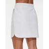 imageTHE GYM PEOPLE Womens Comfy Drawstring Sweat Skirts Cotton Linerless Work Lounge Golf Tennis Jersey Skirt with PocketsHeather White