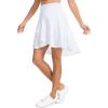 imageTHE GYM PEOPLE Womens High Waist Flowy Skort Asymmetric High Low Ruffle Hem Wrap Skirts Builtin ShortsWhite