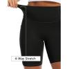 imageTHE GYM PEOPLE Womens High Waist Scrunch Butt Lifting Yoga Shorts No Front Seam Stretchy Workout Shorts 8 with PocketsBlack