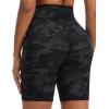 imageTHE GYM PEOPLE Womens High Waist Scrunch Butt Lifting Yoga Shorts No Front Seam Stretchy Workout Shorts 8 with PocketsBlackgrey Camo