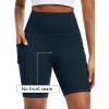 imageTHE GYM PEOPLE Womens High Waist Scrunch Butt Lifting Yoga Shorts No Front Seam Stretchy Workout Shorts 8 with PocketsBlue