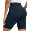 imageTHE GYM PEOPLE Womens High Waist Scrunch Butt Lifting Yoga Shorts No Front Seam Stretchy Workout Shorts 8 with PocketsBlue