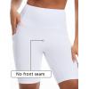 imageTHE GYM PEOPLE Womens High Waist Scrunch Butt Lifting Yoga Shorts No Front Seam Stretchy Workout Shorts 8 with PocketsWhite