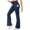 imageTHE GYM PEOPLE Womens High Waisted Drawstring Flare Leggings Workout Soft Stetchy Bell Bottom Yoga Pants with PocketsNavy Blue