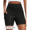 imageTHE GYM PEOPLE Womens High Waisted Ruched Yoga Shorts Scrunched Butt Lifting Contour Workout Shorts 5 with PocketsBlack
