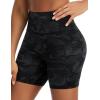 imageTHE GYM PEOPLE Womens High Waisted Ruched Yoga Shorts Scrunched Butt Lifting Contour Workout Shorts 5 with PocketsBlackgrey Camo
