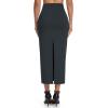 imageTHE GYM PEOPLE Womens Long Pencil Skirt High Waist Stretchy Business Work Bodycon Maxi Skirts with Back SlitCharcoal Grey