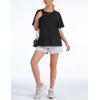 imageTHE GYM PEOPLE Womens Loose Fit Short Sleeve Workout TShirts with Side Slit Crewneck Summer Lightweight Casual Top TeesBlack
