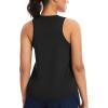 imageTHE GYM PEOPLE Womens Racerback Workout Tank Tops Soft Breathable Yoga Running Sleeveless Athletic ShirtsBlack