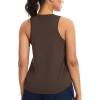 imageTHE GYM PEOPLE Womens Racerback Workout Tank Tops Soft Breathable Yoga Running Sleeveless Athletic ShirtsBrown