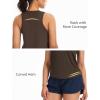 imageTHE GYM PEOPLE Womens Racerback Workout Tank Tops Soft Breathable Yoga Running Sleeveless Athletic ShirtsBrown