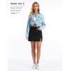 imageTHE GYM PEOPLE Womens Stretchy Jean Skorts Slim Fit Side Split Casual Denim Skirts with PocketsBlack