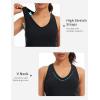 imageTHE GYM PEOPLE Womens V Neck Workout Tank Tops Racerback Slim Fit Sleeveless Yoga Running Athletic ShirtsBlack