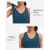 imageTHE GYM PEOPLE Womens V Neck Workout Tank Tops Racerback Slim Fit Sleeveless Yoga Running Athletic ShirtsDark Blue Green