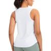 imageTHE GYM PEOPLE Womens Racerback Workout Tank Tops Soft Breathable Yoga Running Sleeveless Athletic ShirtsWhite