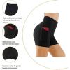 imageTHE GYM PEOPLE High Waist Yoga Shorts for Womens Tummy Control Fitness Athletic Workout Running Shorts with Deep PocketsBlack