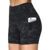 imageTHE GYM PEOPLE High Waist Yoga Shorts for Womens Tummy Control Fitness Athletic Workout Running Shorts with Deep PocketsBlack Camo