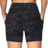imageTHE GYM PEOPLE High Waist Yoga Shorts for Womens Tummy Control Fitness Athletic Workout Running Shorts with Deep PocketsBlack Camo