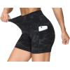 imageTHE GYM PEOPLE High Waist Yoga Shorts for Womens Tummy Control Fitness Athletic Workout Running Shorts with Deep PocketsBlack Camo