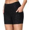 imageTHE GYM PEOPLE High Waist Yoga Shorts for Womens Tummy Control Fitness Athletic Workout Running Shorts with Deep PocketsBlack Spot Leopard