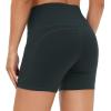 imageTHE GYM PEOPLE High Waist Yoga Shorts for Womens Tummy Control Fitness Athletic Workout Running Shorts with Deep PocketsDark Grey