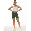 imageTHE GYM PEOPLE High Waist Yoga Shorts for Womens Tummy Control Fitness Athletic Workout Running Shorts with Deep PocketsDeep Green