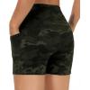 imageTHE GYM PEOPLE High Waist Yoga Shorts for Womens Tummy Control Fitness Athletic Workout Running Shorts with Deep PocketsGreen Camo