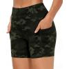 imageTHE GYM PEOPLE High Waist Yoga Shorts for Womens Tummy Control Fitness Athletic Workout Running Shorts with Deep PocketsGreen Camo