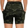 imageTHE GYM PEOPLE High Waist Yoga Shorts for Womens Tummy Control Fitness Athletic Workout Running Shorts with Deep PocketsGreen Camo