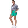 imageTHE GYM PEOPLE High Waist Yoga Shorts for Womens Tummy Control Fitness Athletic Workout Running Shorts with Deep PocketsLake Green