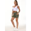 imageTHE GYM PEOPLE High Waist Yoga Shorts for Womens Tummy Control Fitness Athletic Workout Running Shorts with Deep PocketsOlive Green