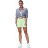 imageTHE GYM PEOPLE High Waist Yoga Shorts for Womens Tummy Control Fitness Athletic Workout Running Shorts with Deep PocketsPale Green