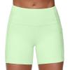 imageTHE GYM PEOPLE High Waist Yoga Shorts for Womens Tummy Control Fitness Athletic Workout Running Shorts with Deep PocketsPale Green